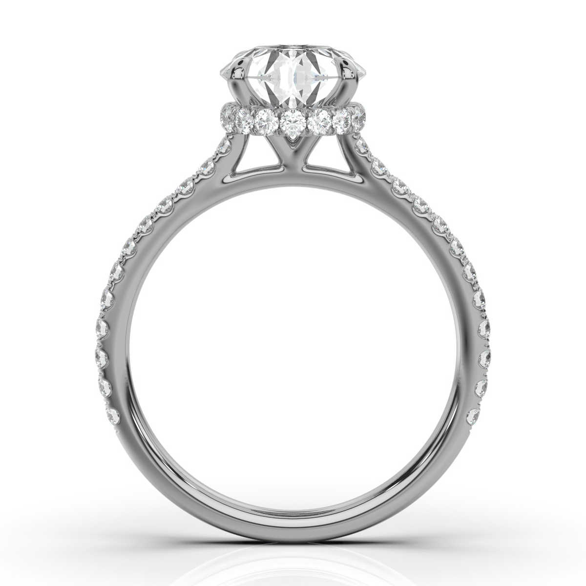 14K White Gold Lora Hidden Accents Lab Grown Diamond Ring (1/2 ct. tw)