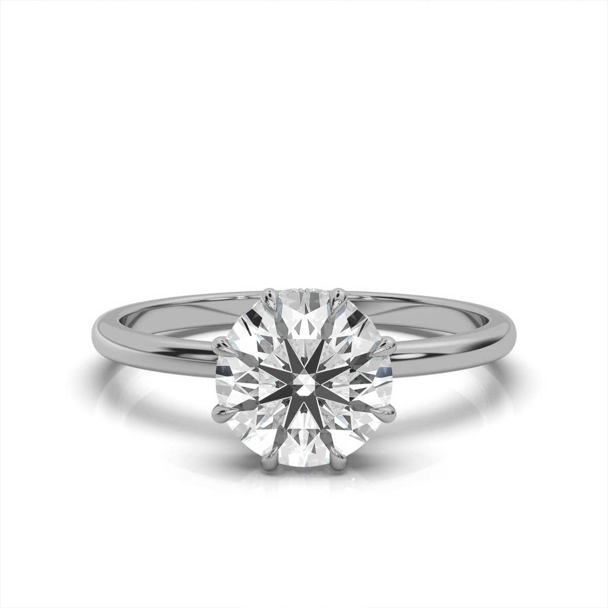 14K White Gold Kandice Hidden Accents Lab Grown Diamond Ring (1/6 ct. tw)