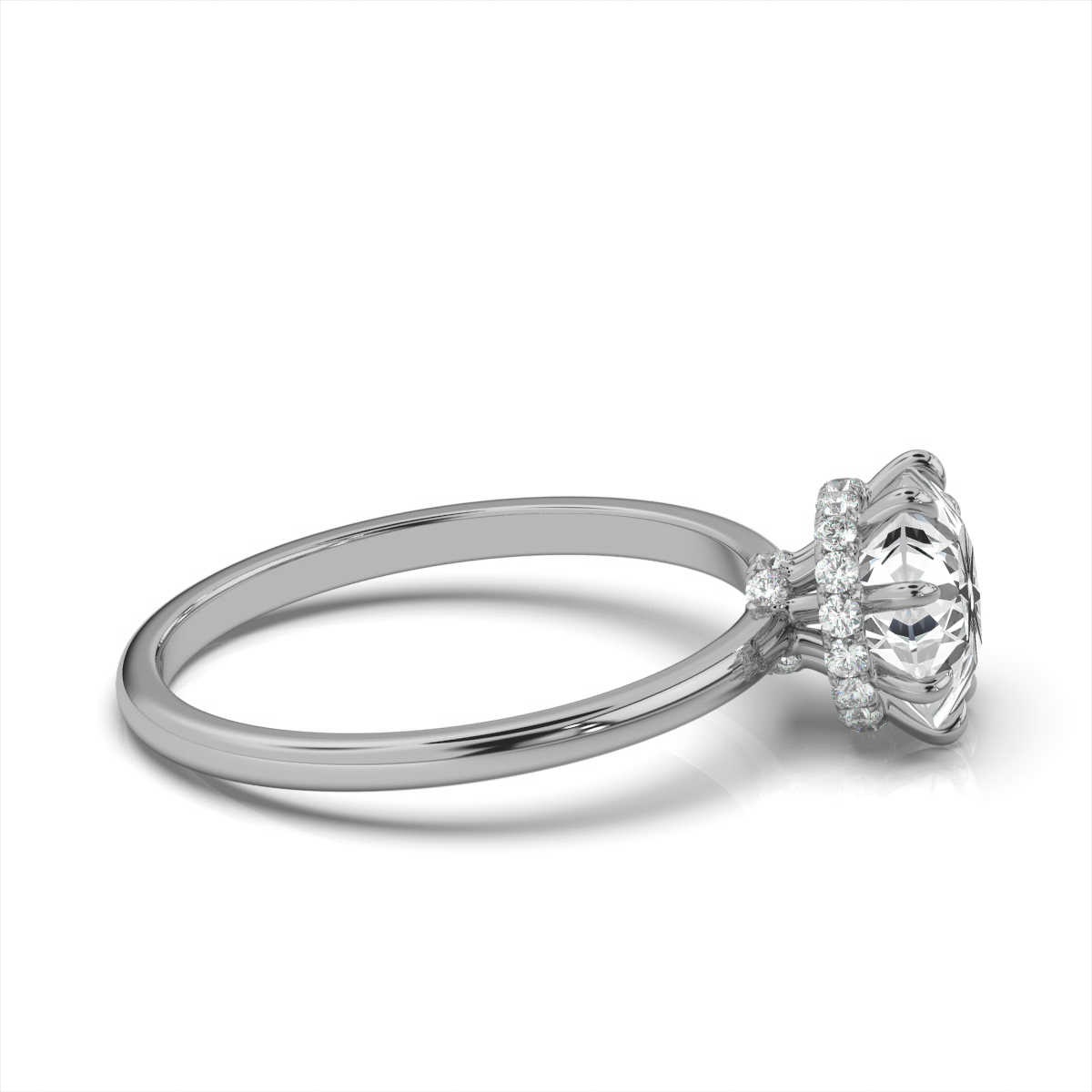 14K White Gold Kandice Hidden Accents Lab Grown Diamond Ring (1/6 ct. tw)