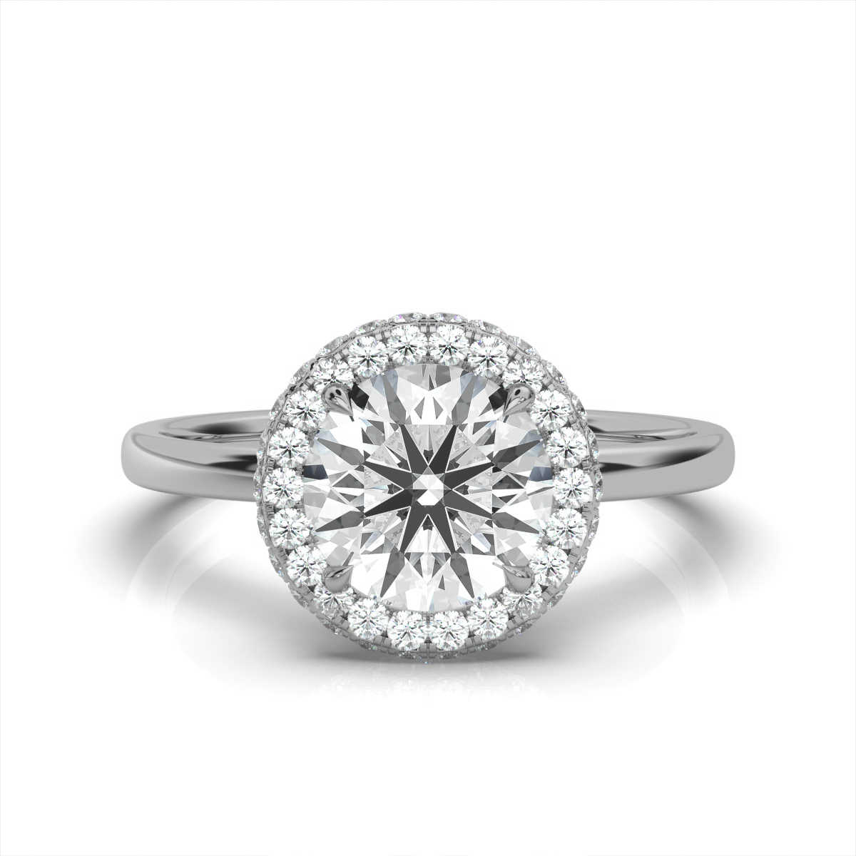 14K White Gold Rhonda Hidden Accents Lab Grown Diamond Ring (2/5 ct. tw)