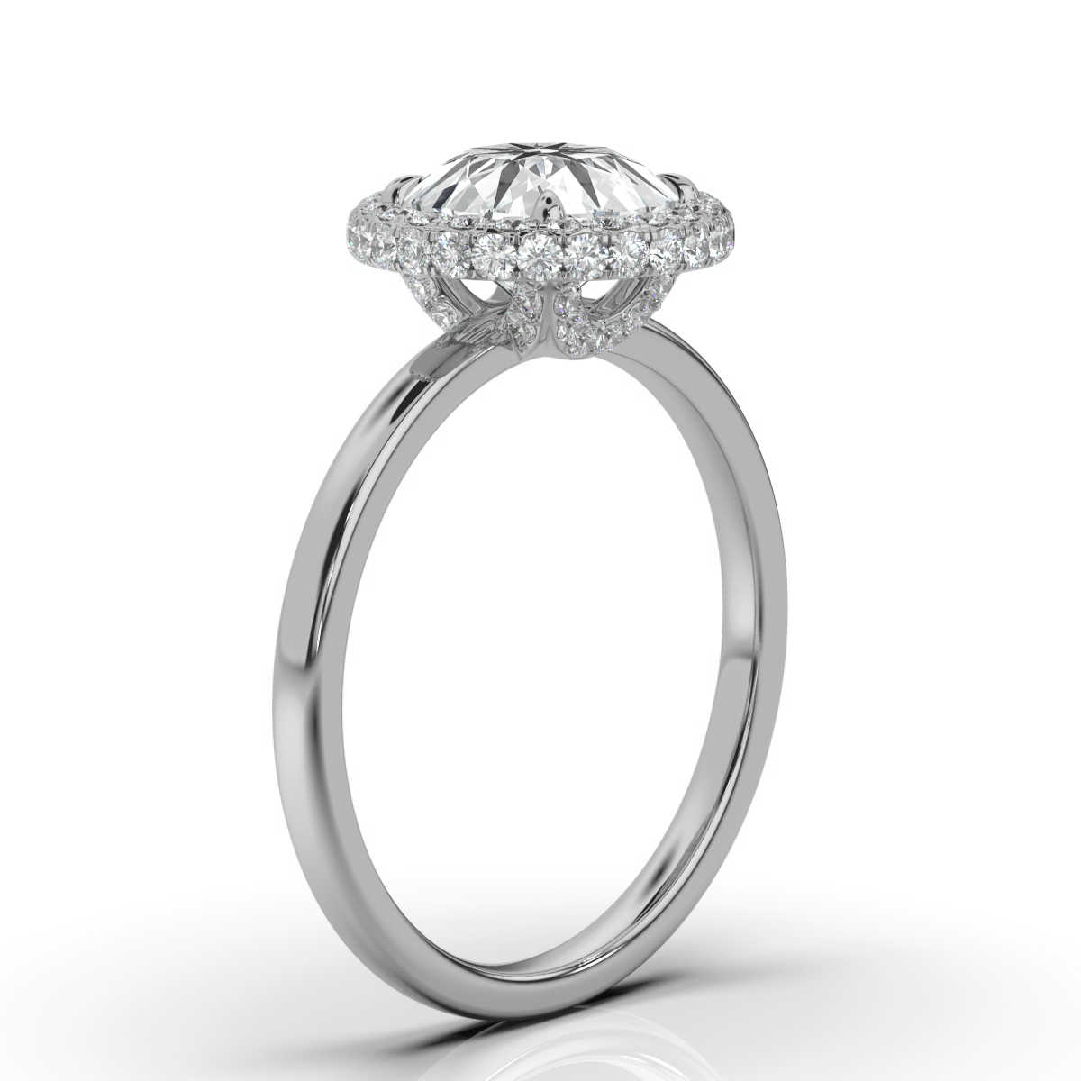 14K White Gold Rhonda Hidden Accents Lab Grown Diamond Ring (2/5 ct. tw)