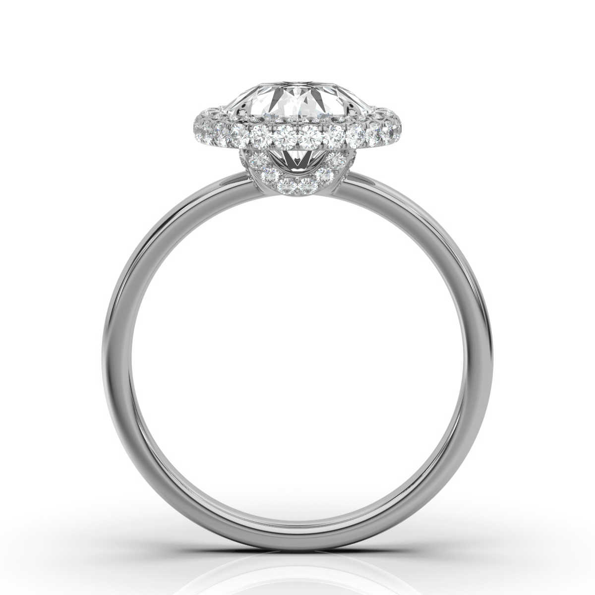 14K White Gold Rhonda Hidden Accents Lab Grown Diamond Ring (2/5 ct. tw)