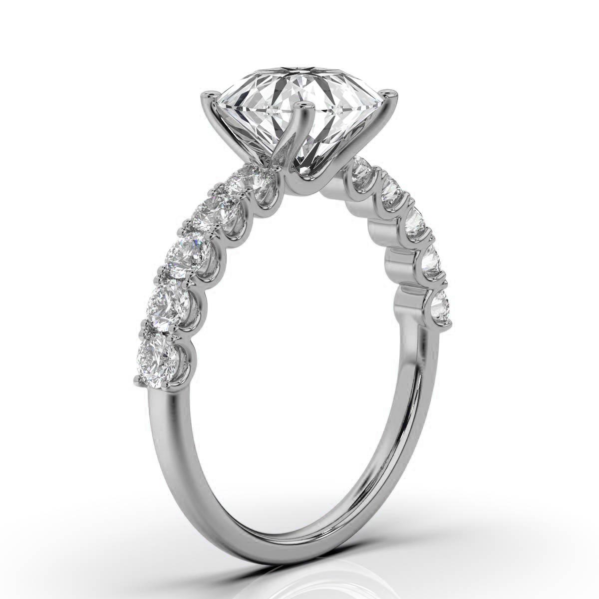 14K White Gold Stephany Accents Lab Grown Diamond Ring (2/3 ct. tw)