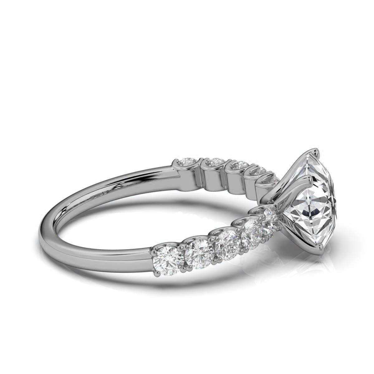 14K White Gold Stephany Accents Lab Grown Diamond Ring (2/3 ct. tw)