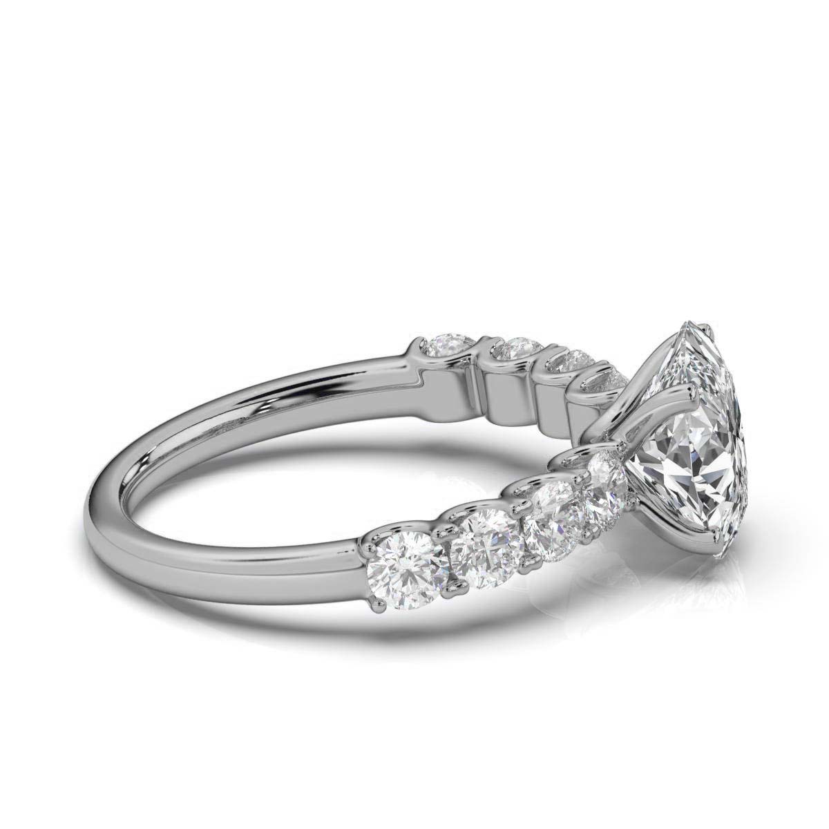 14K White Gold Stephany Accents Lab Grown Diamond Ring (4/5 ct. tw)