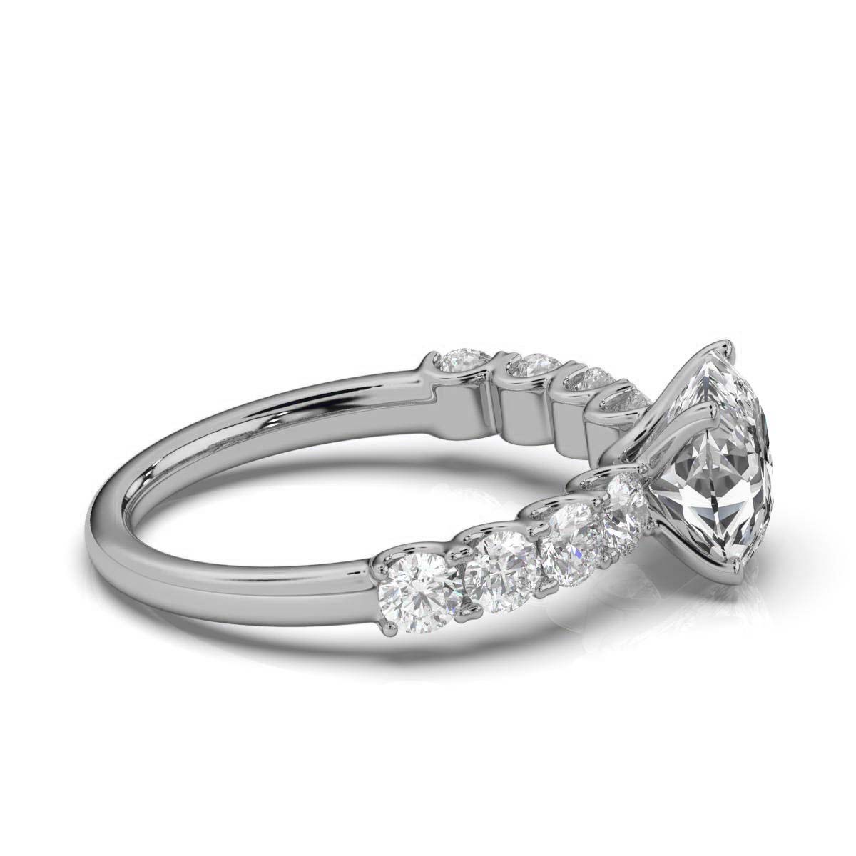 14K White Gold Stephany Accents Lab Grown Diamond Ring (4/5 ct. tw)