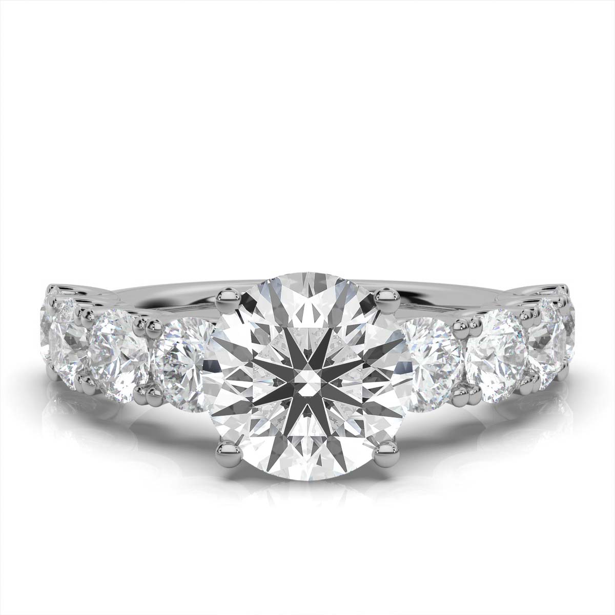 14K White Gold Stephany Accents Lab Grown Diamond Ring (2.00 ct. tw)