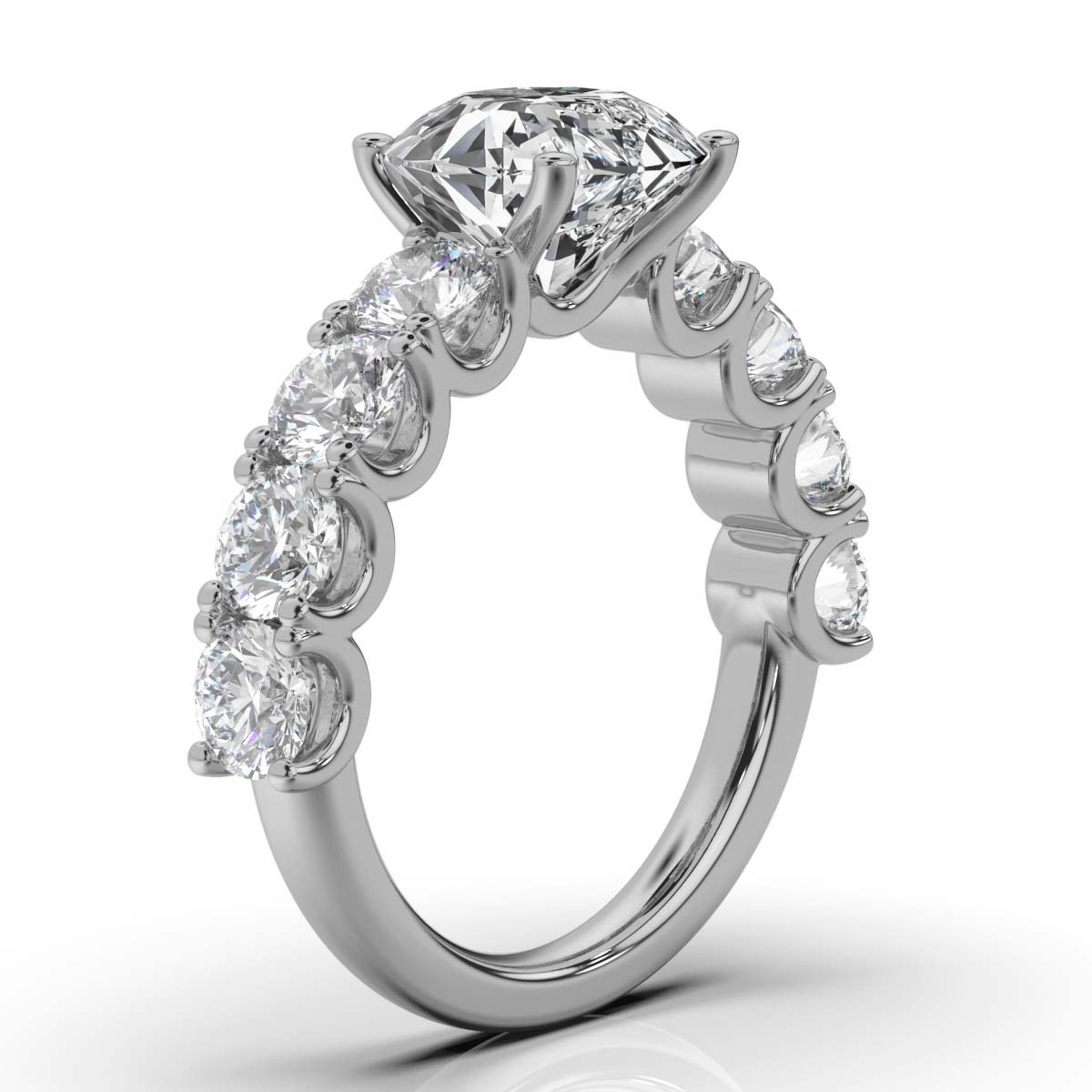 14K White Gold Stephany Accents Lab Grown Diamond Ring (2.00 ct. tw)