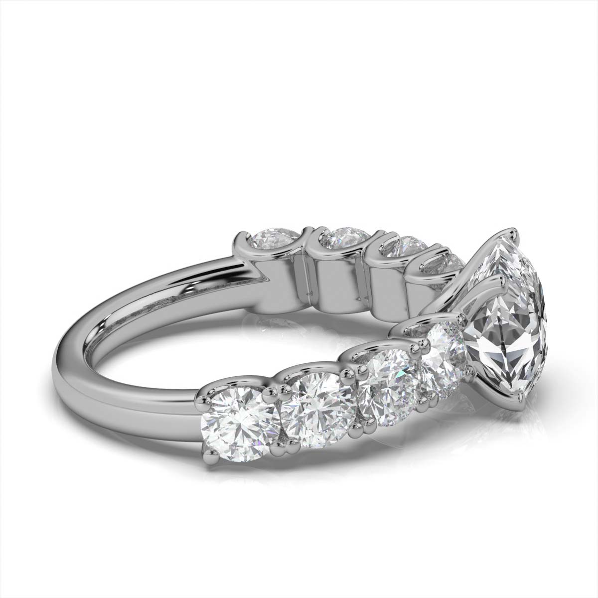 14K White Gold Stephany Accents Lab Grown Diamond Ring (2.00 ct. tw)