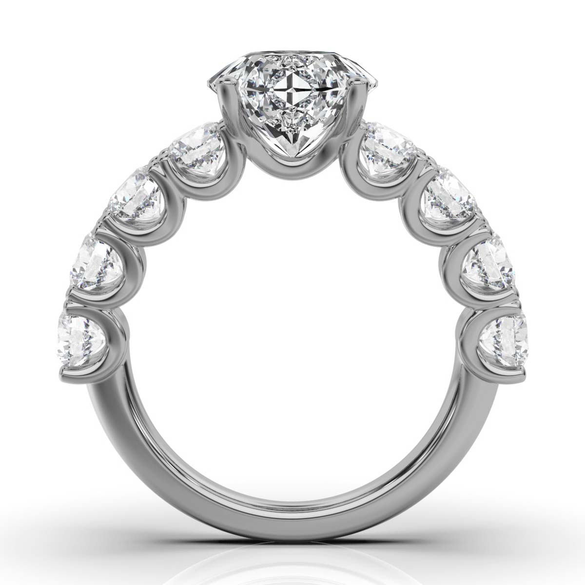 14K White Gold Stephany Accents Lab Grown Diamond Ring (2.00 ct. tw)