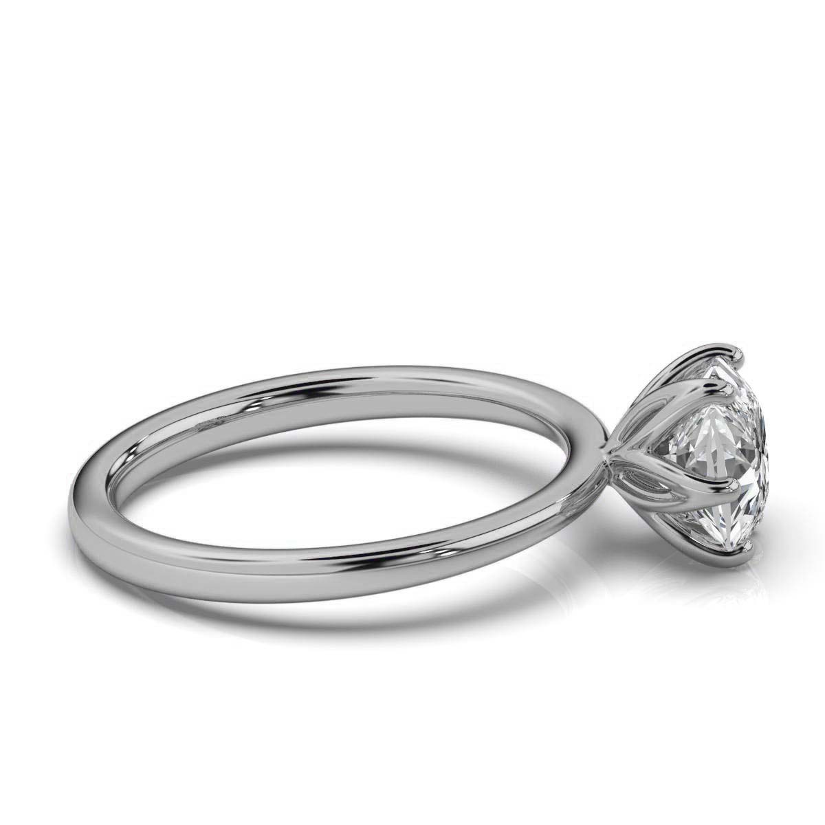 14K White Gold Dana Solitaire Ring 
