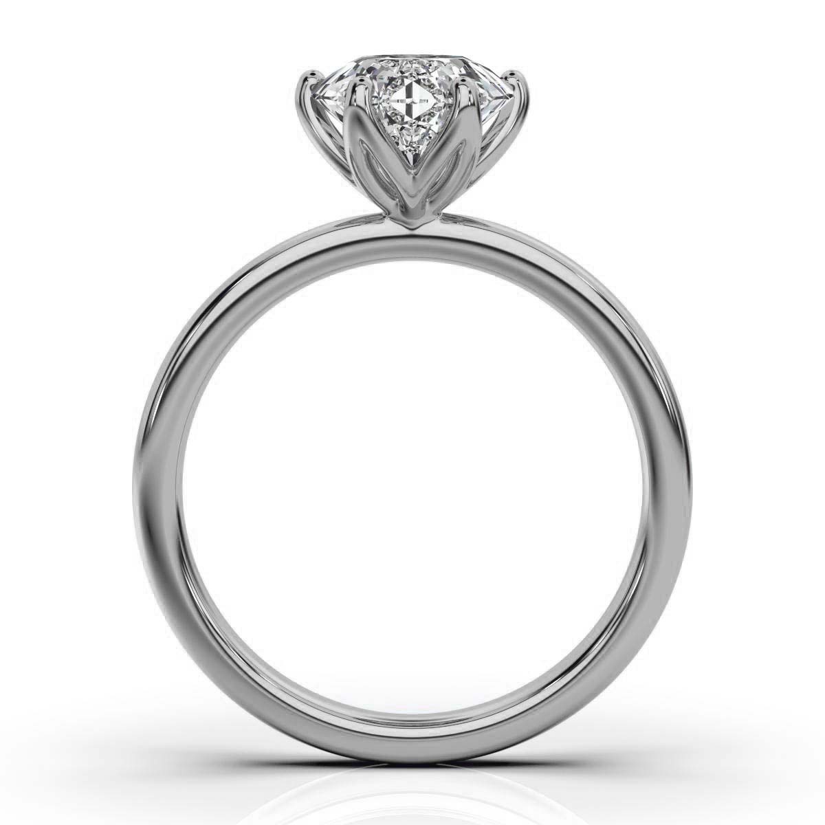14K White Gold Dana Solitaire Ring 
