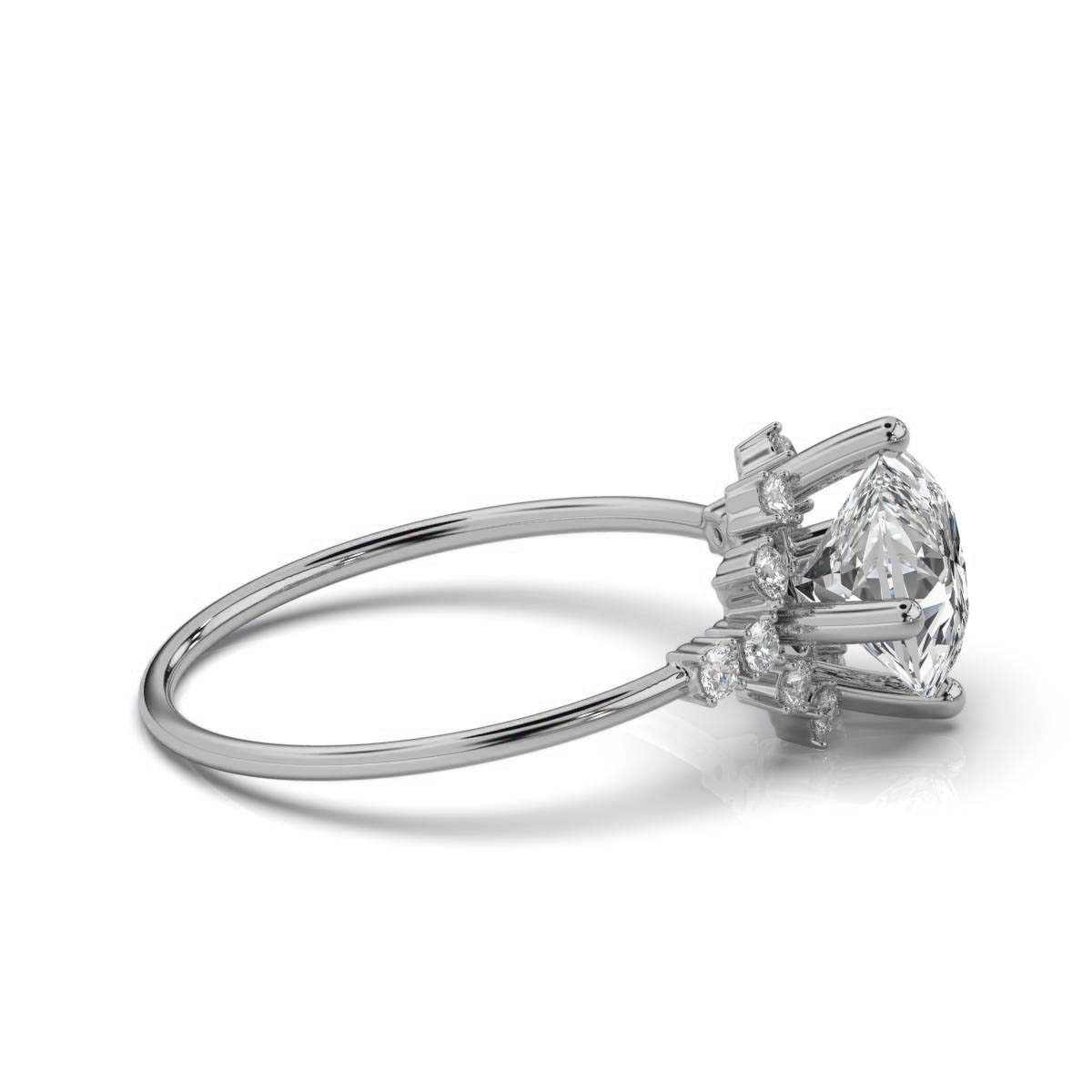 14K White Gold Margalit Lab Grown Diamond Ring (1/5 ct. tw)