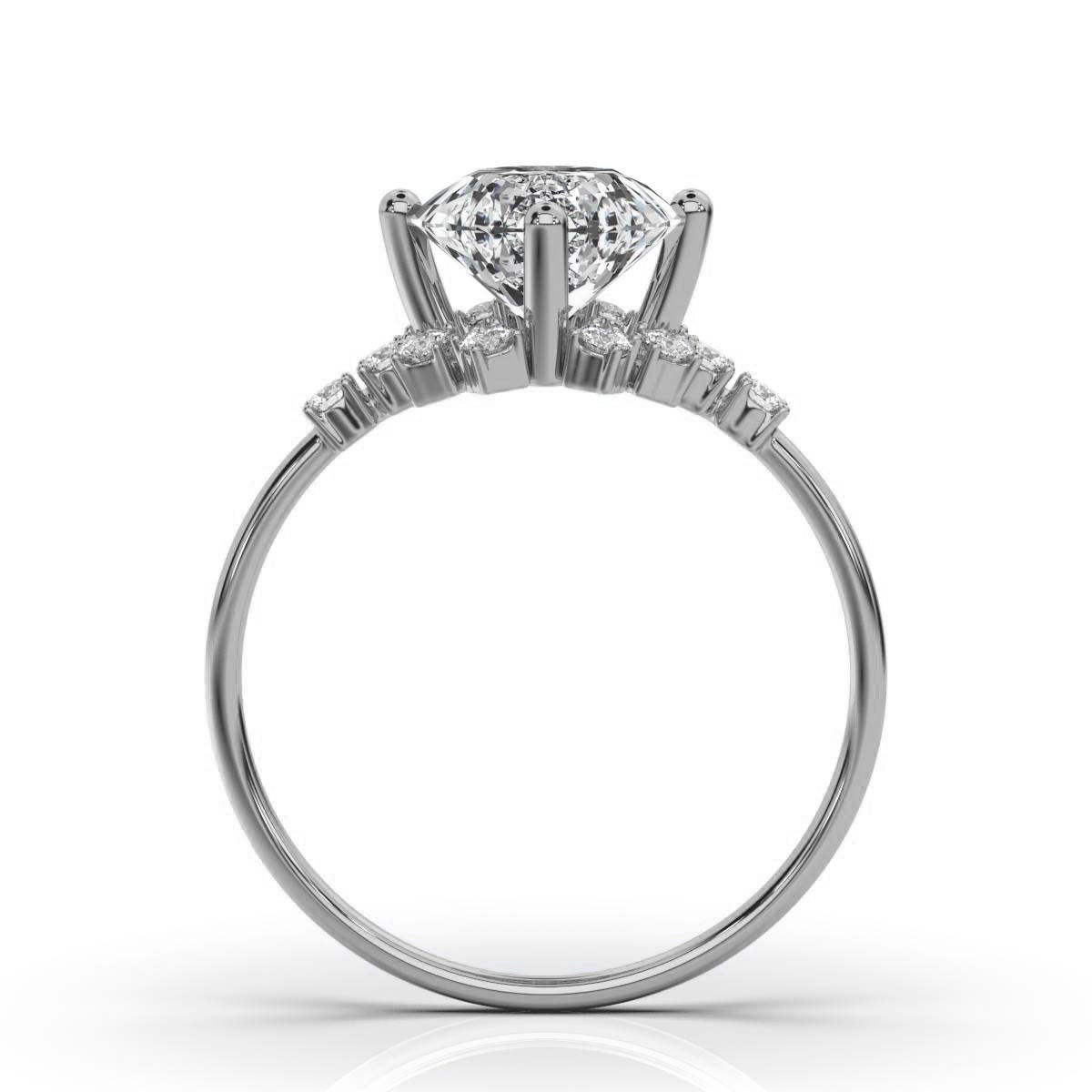 14K White Gold Margalit Lab Grown Diamond Ring (1/5 ct. tw)