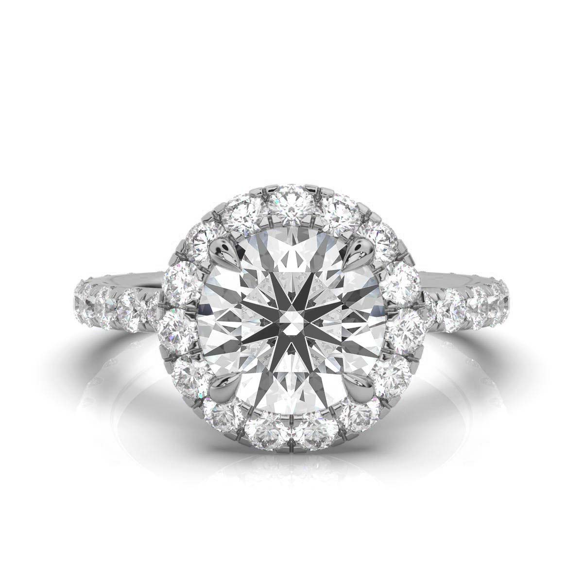 14K White Gold Melissa Halo Eternity Lab Grown Diamond Ring (1 1/3 ct. tw)