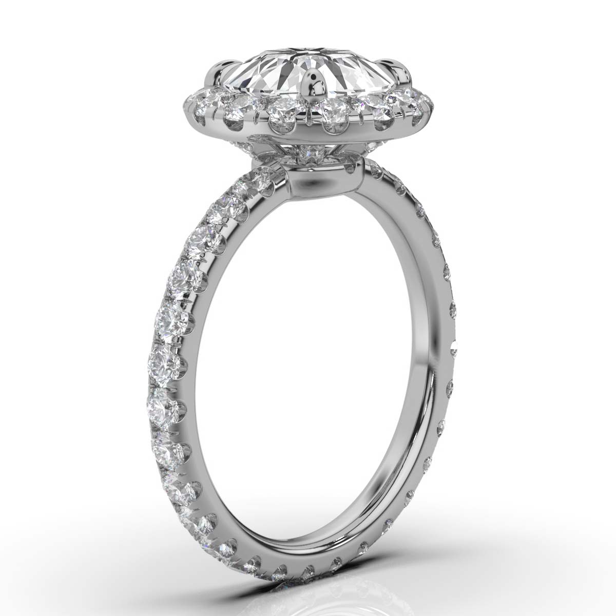 14K White Gold Melissa Halo Eternity Lab Grown Diamond Ring (1 1/3 ct. tw)