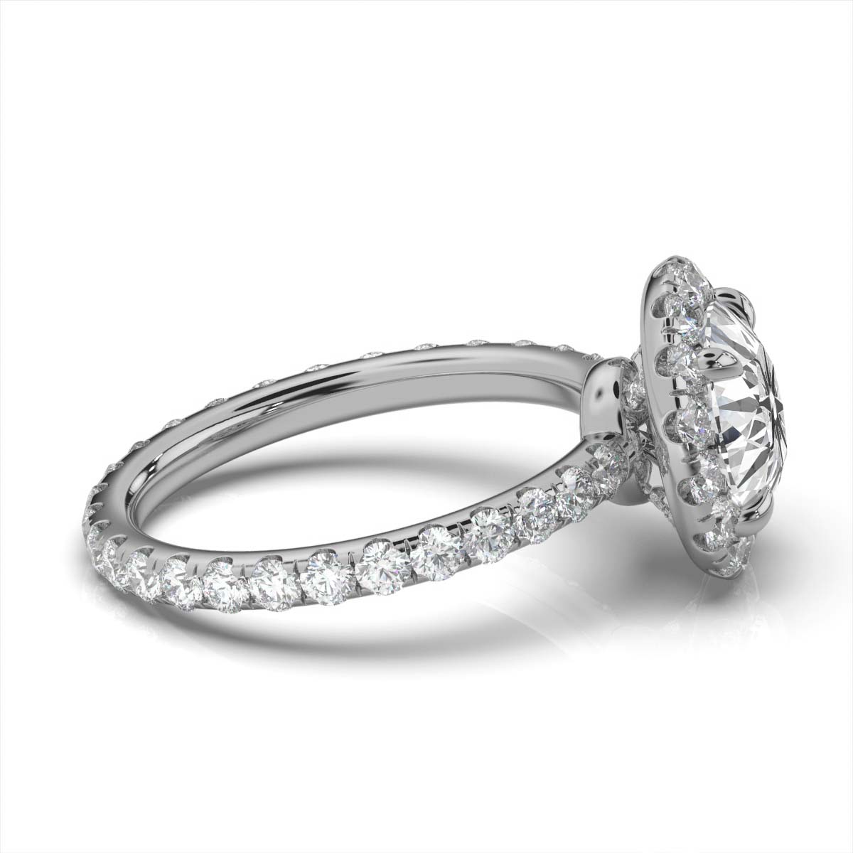 14K White Gold Melissa Halo Eternity Lab Grown Diamond Ring (1 1/3 ct. tw)