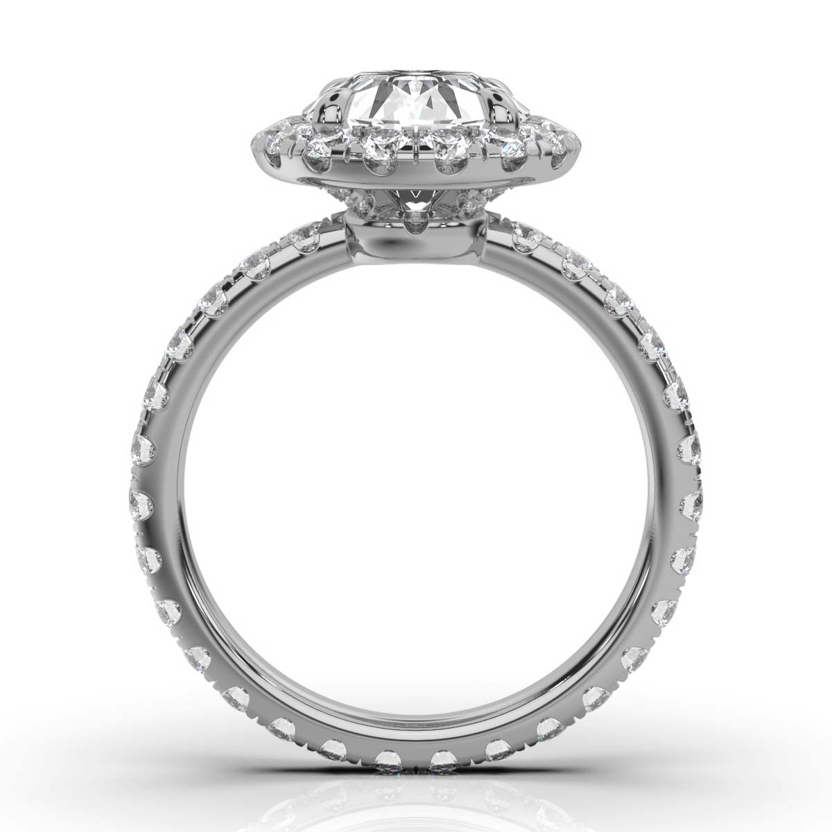 14K White Gold Melissa Halo Eternity Lab Grown Diamond Ring (1 1/3 ct. tw)