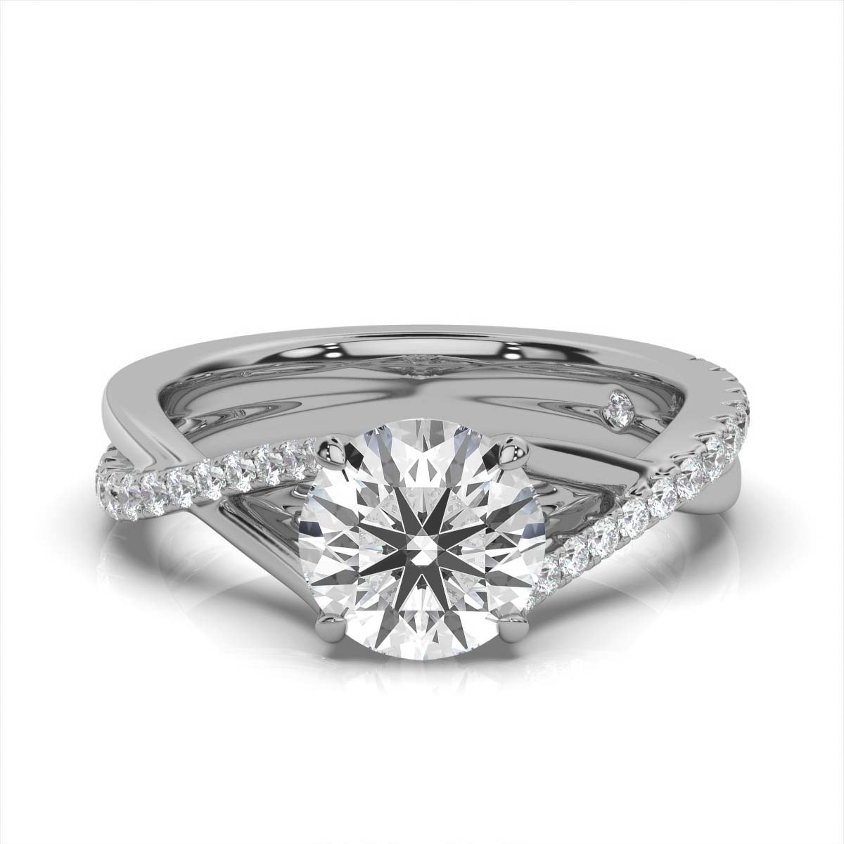 14K White Gold Marianne Hidden Accents Lab Grown Diamond Ring (1/3 ct. tw)