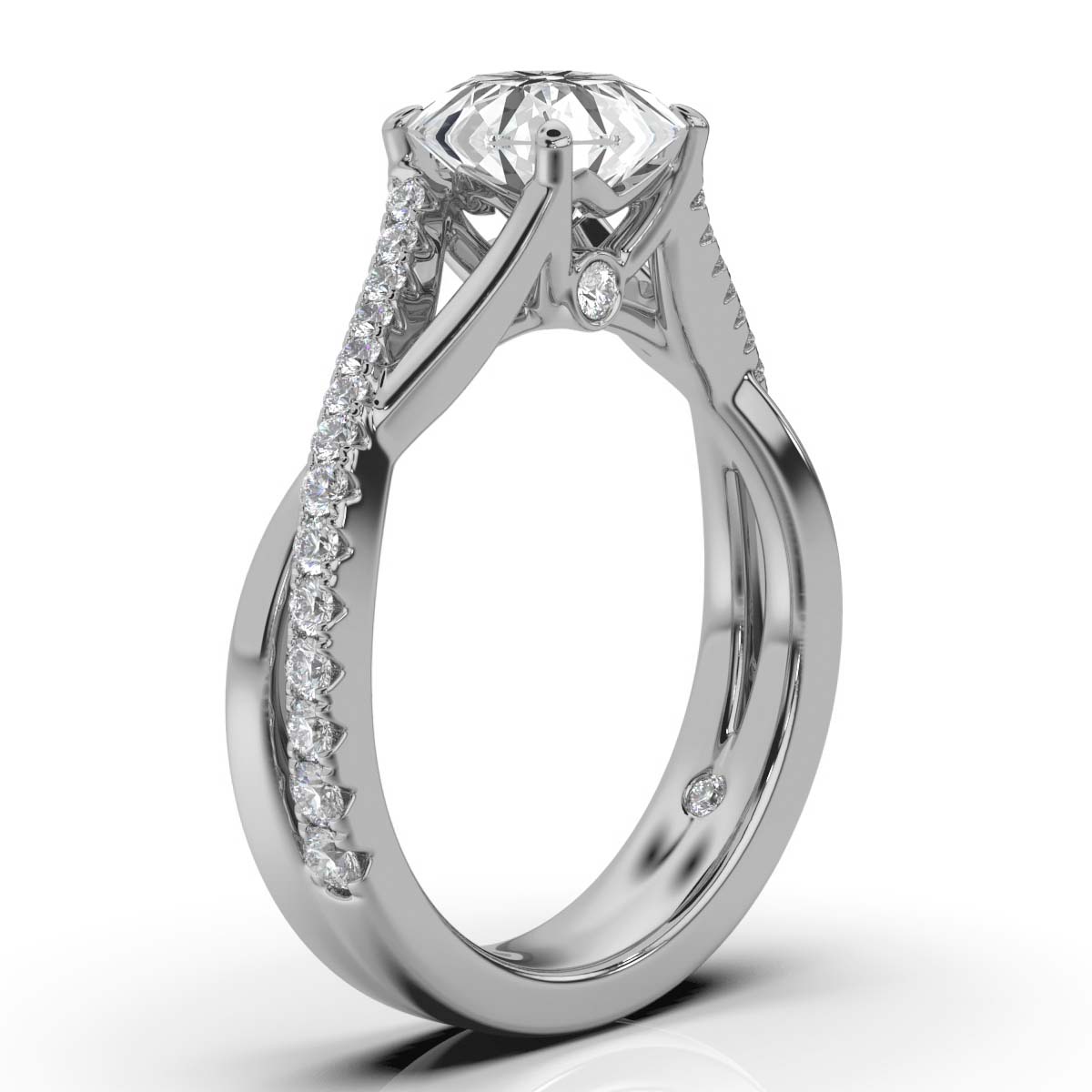 14K White Gold Marianne Hidden Accents Lab Grown Diamond Ring (1/3 ct. tw)
