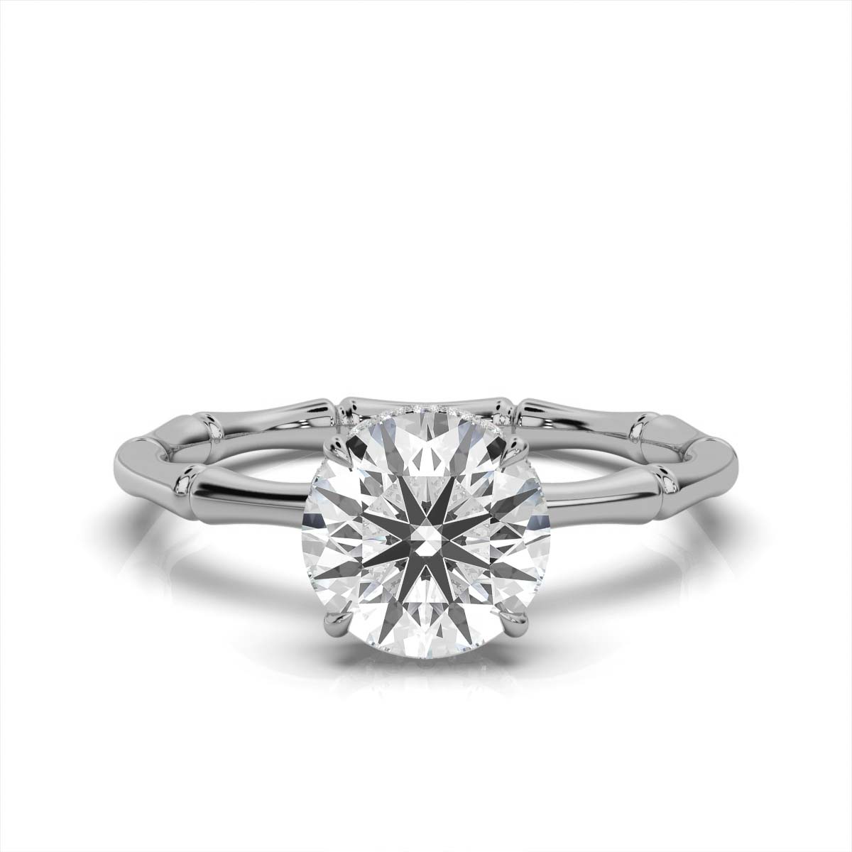 14K White Gold Marcifal Hidden Accents Lab Grown Diamond Ring (1/10 ct. tw)