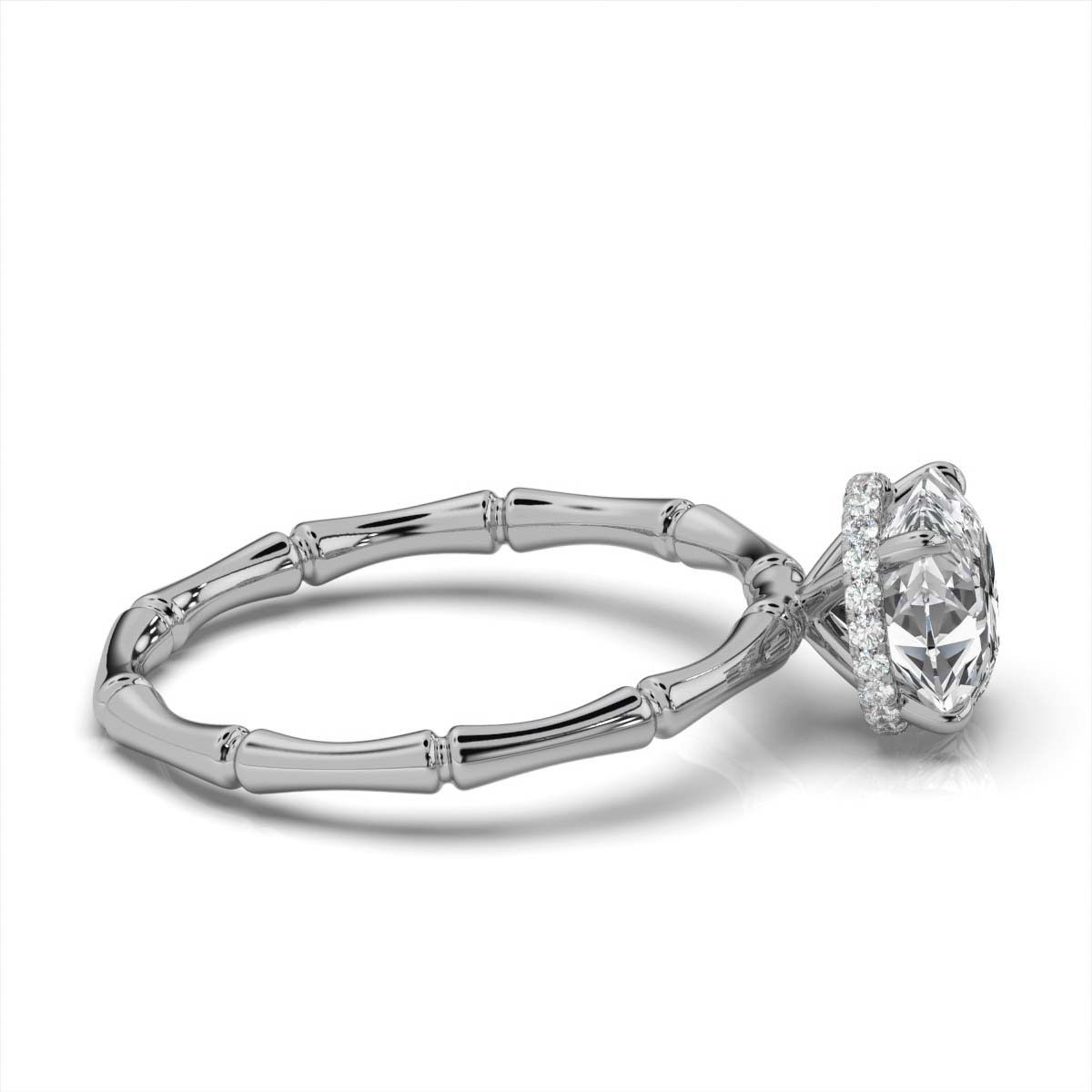 14K White Gold Marcifal Hidden Accents Lab Grown Diamond Ring (1/10 ct. tw)