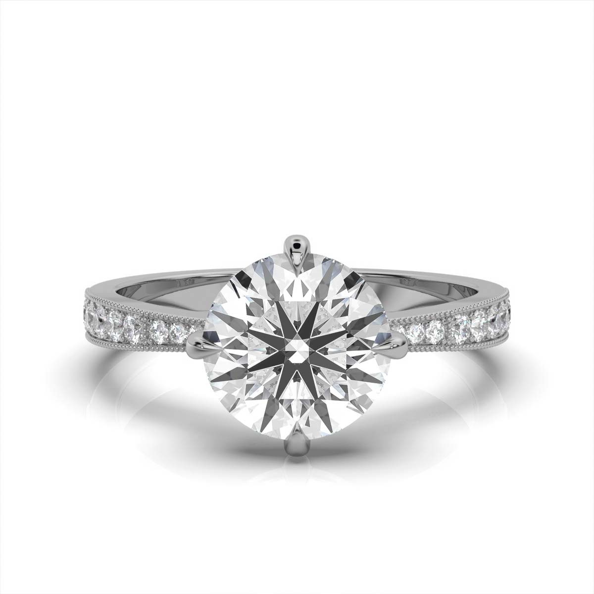 14K White Gold Labon Lab Grown Diamond Ring (1/5 ct. tw)