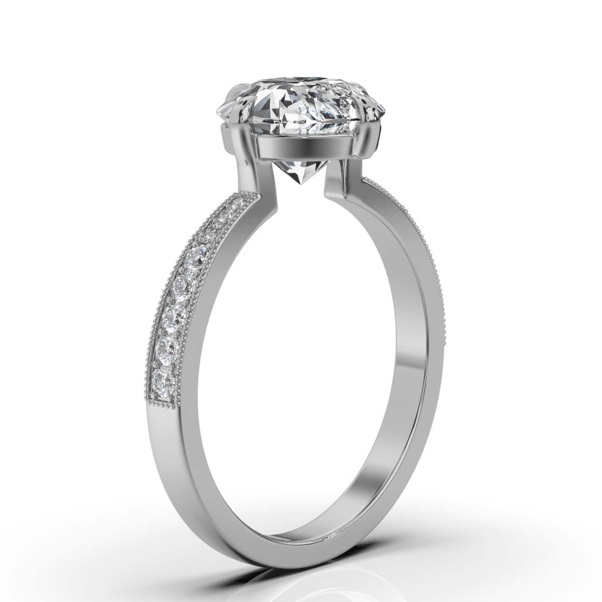 14K White Gold Labon Lab Grown Diamond Ring (1/5 ct. tw)
