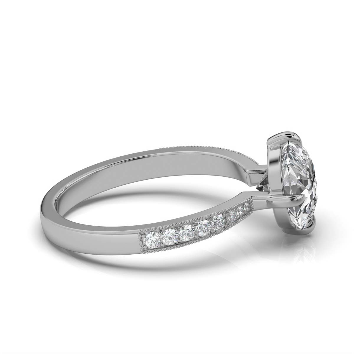 14K White Gold Labon Lab Grown Diamond Ring (1/5 ct. tw)
