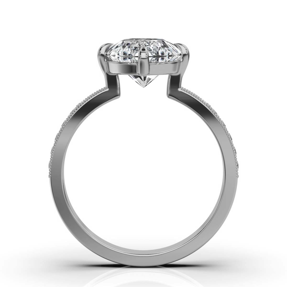 14K White Gold Labon Lab Grown Diamond Ring (1/5 ct. tw)