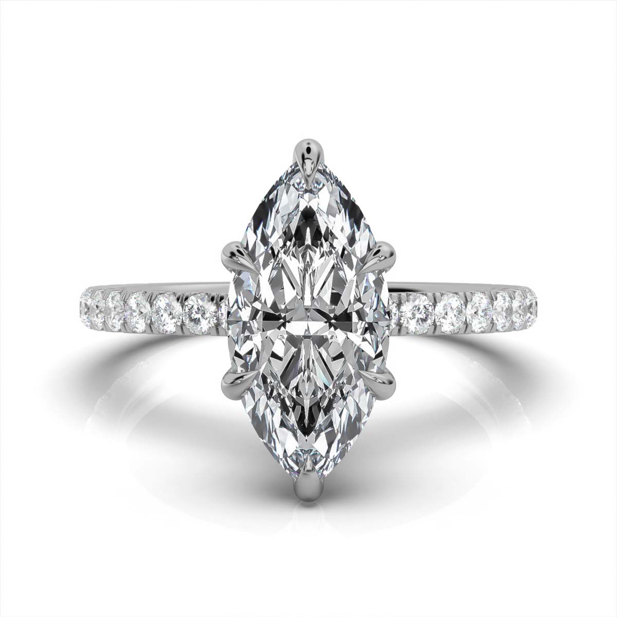 14K White Gold Eva Lab Grown Diamond Ring (1/3 ct. tw)