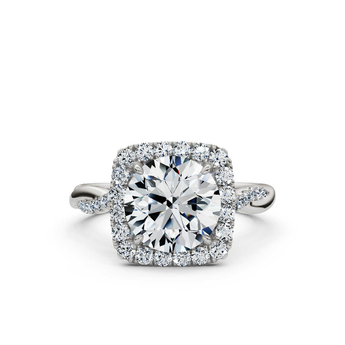14K White Gold Joy Halo Lab Grown Diamond Ring (1/3 ct. tw)