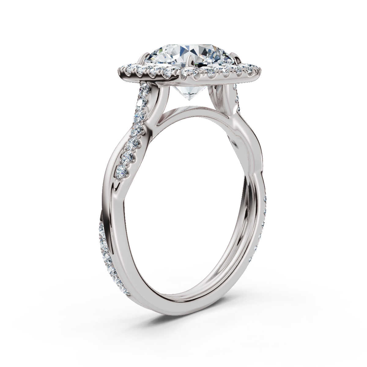 14K White Gold Joy Halo Lab Grown Diamond Ring (1/3 ct. tw)