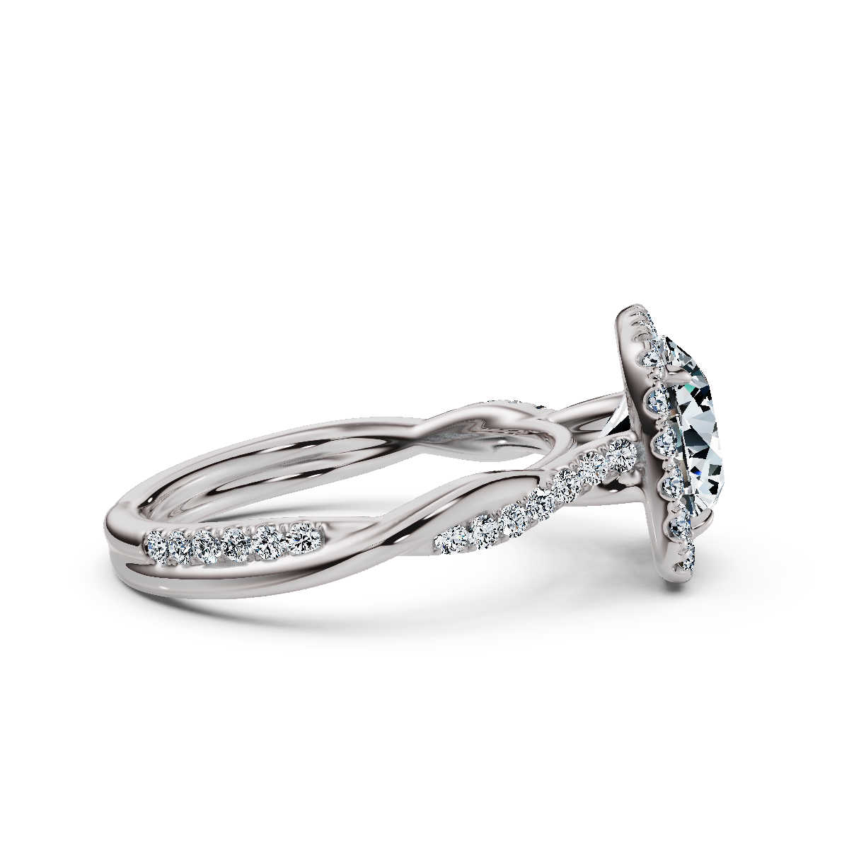 14K White Gold Joy Halo Lab Grown Diamond Ring (1/3 ct. tw)