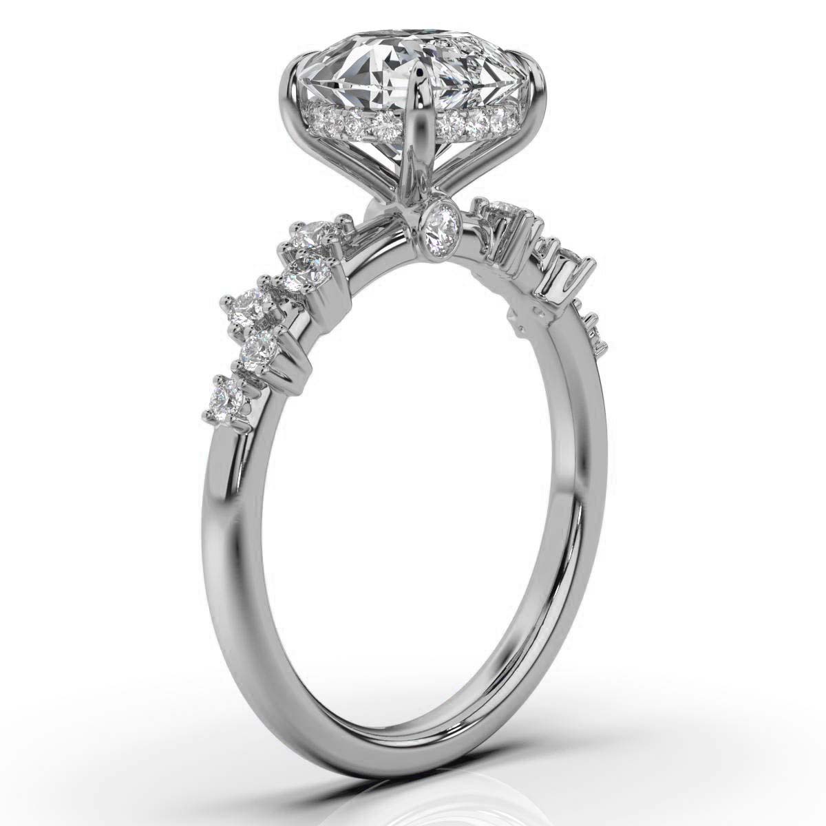 14K White Gold Kalista Hidden Accents Lab Grown Diamond Ring (1/4 ct. tw)