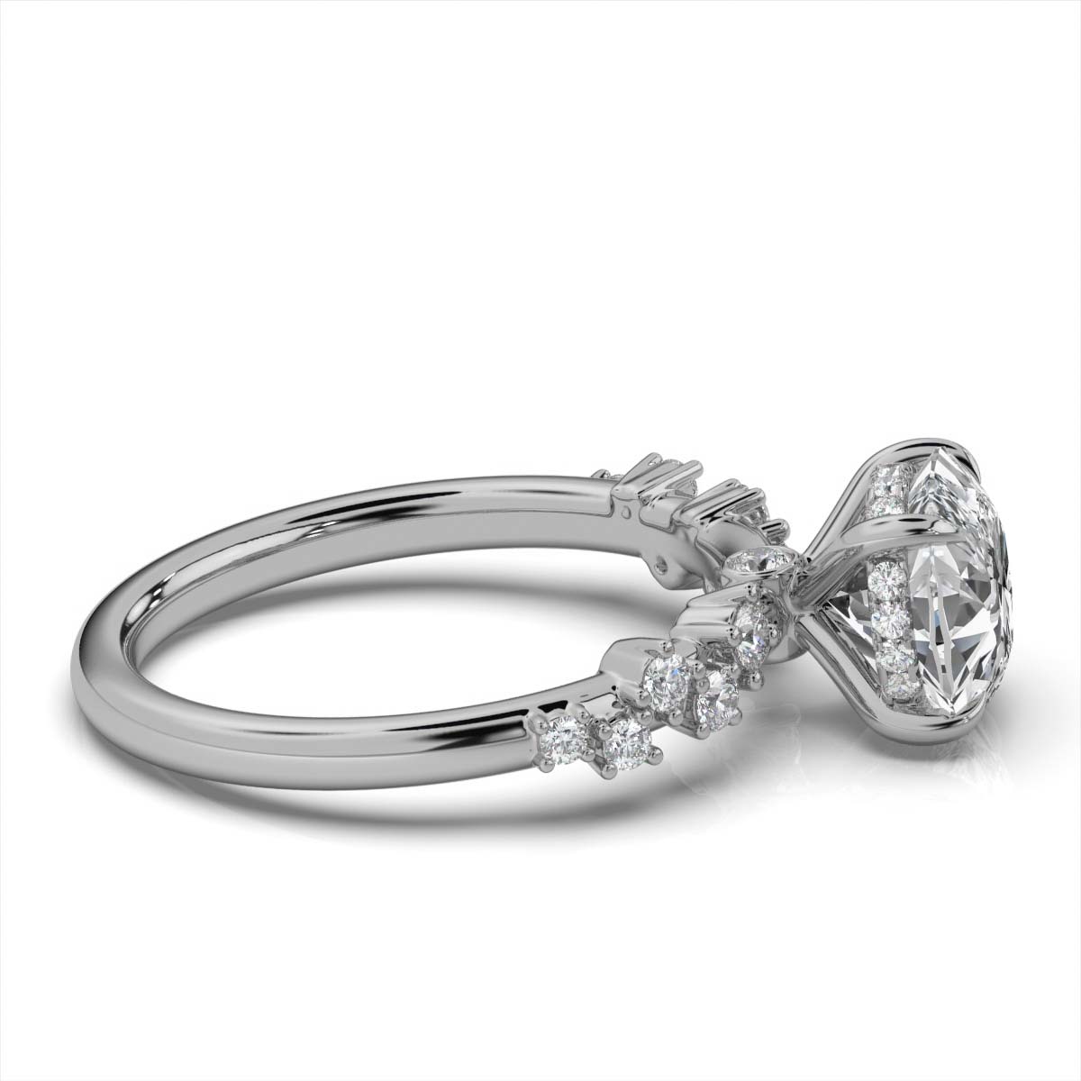 14K White Gold Kalista Hidden Accents Lab Grown Diamond Ring (1/4 ct. tw)