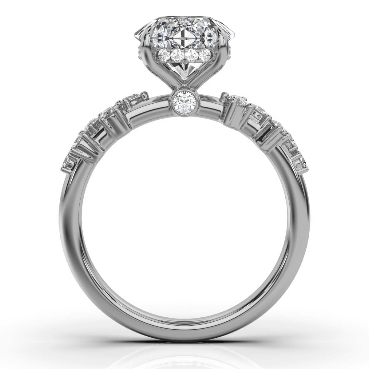 14K White Gold Kalista Hidden Accents Lab Grown Diamond Ring (1/4 ct. tw)