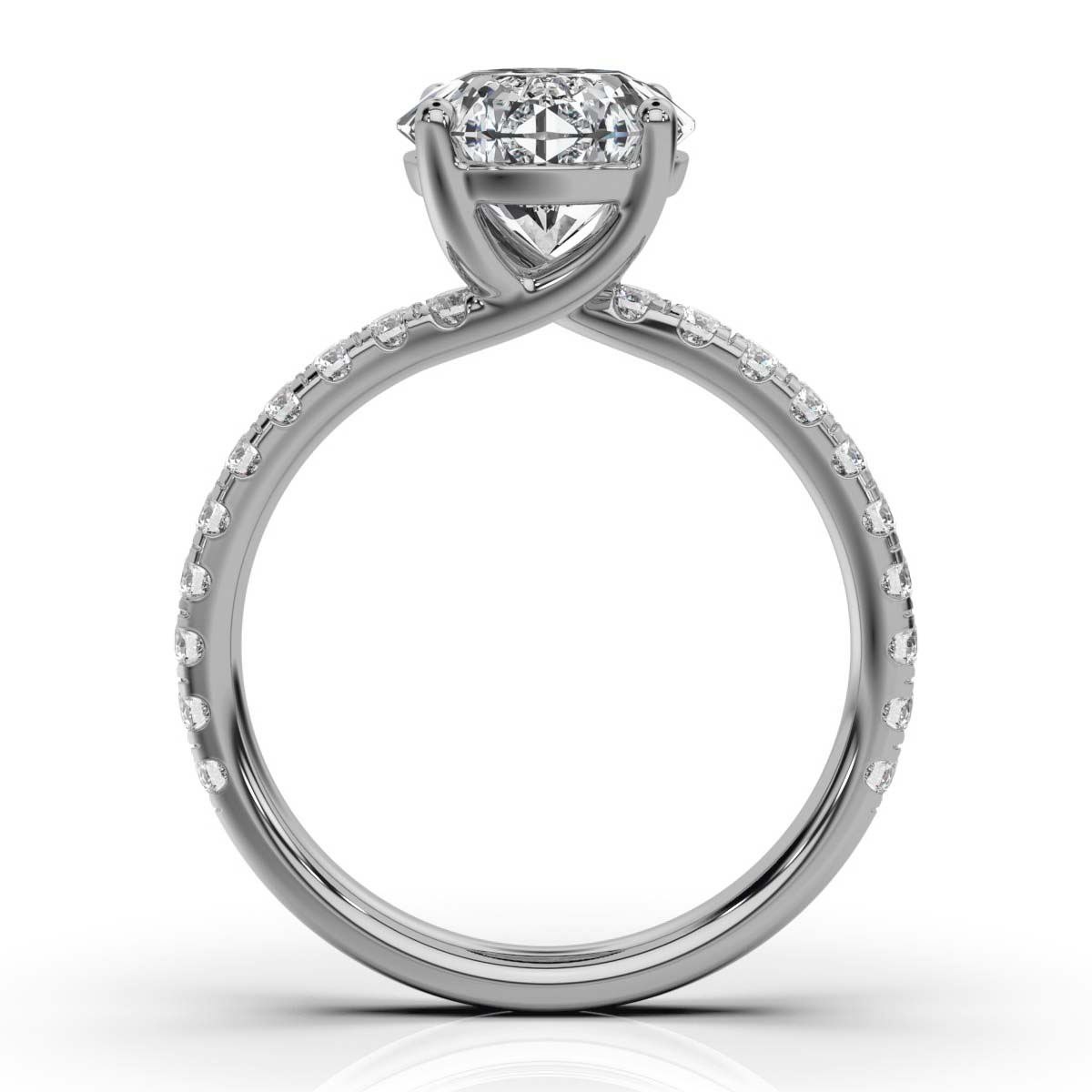 14K White Gold Lena Twist Lab Grown Diamond Ring (2/5 ct.tw)