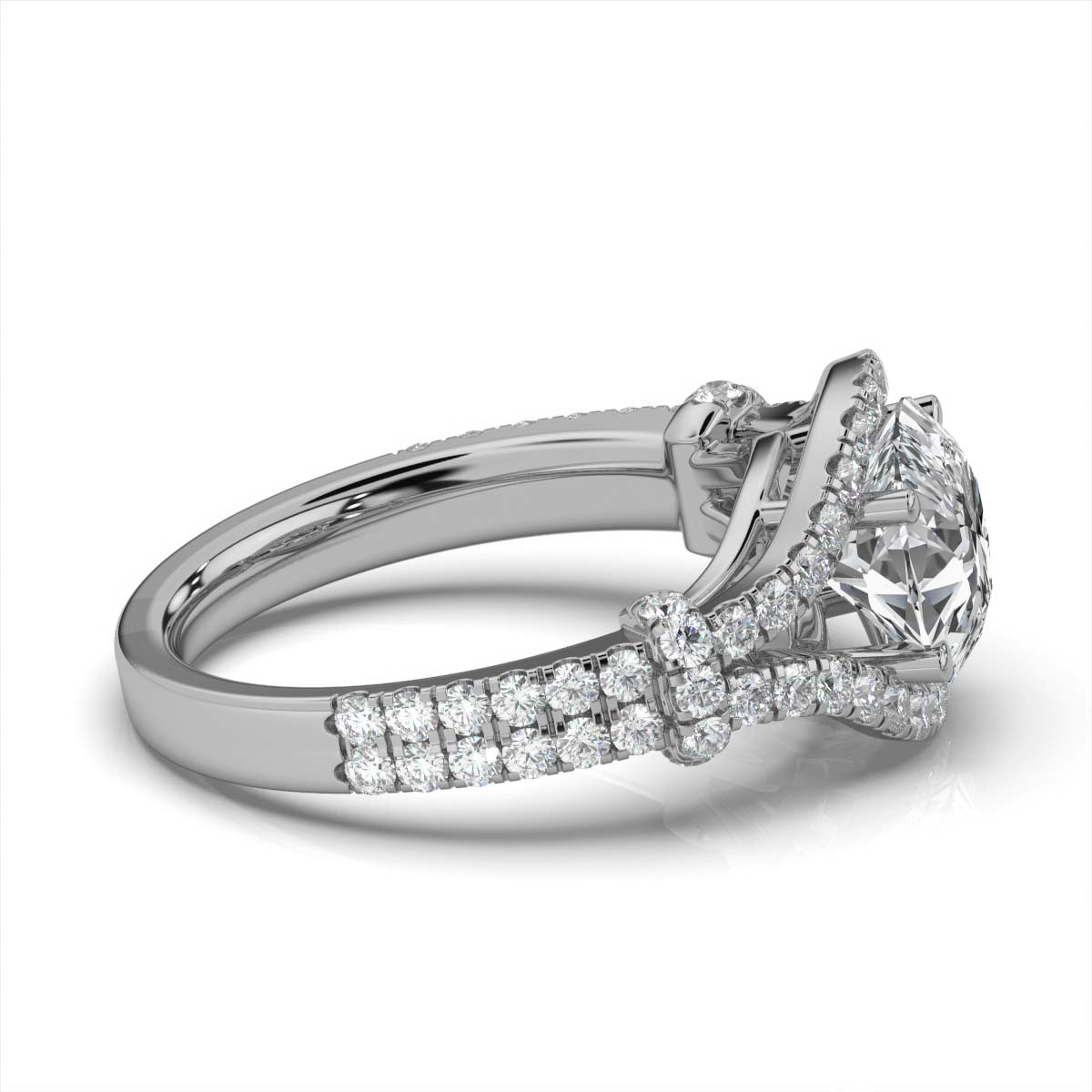 14K White Gold Lindsey Lab Grown Diamond Ring (5/6 ct. tw)