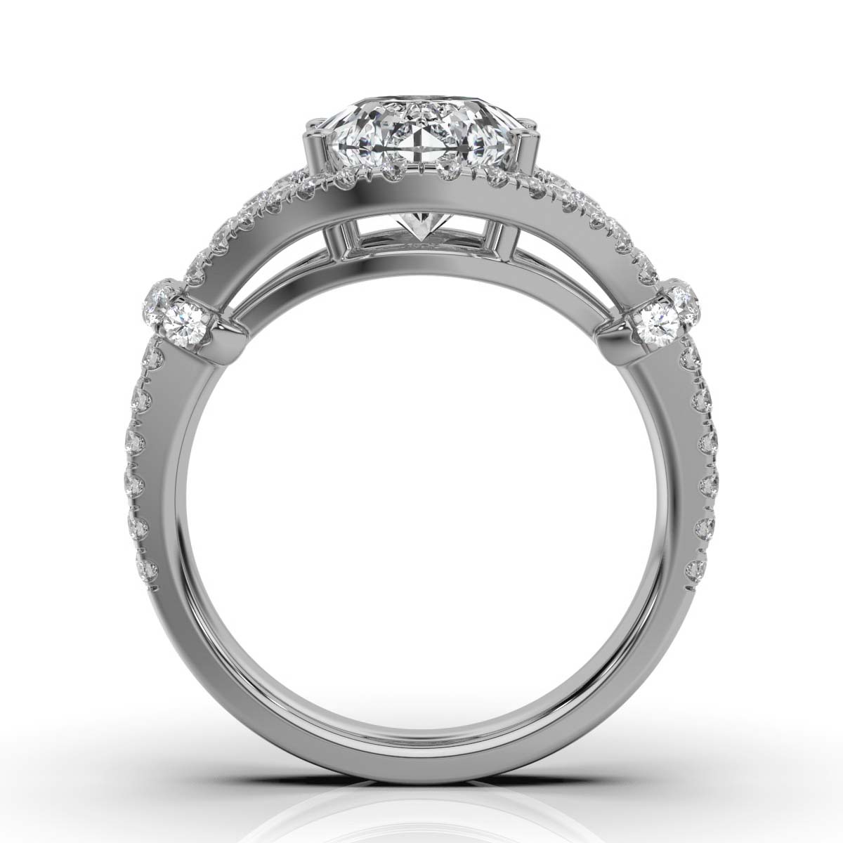 14K White Gold Lindsey Lab Grown Diamond Ring (5/6 ct. tw)