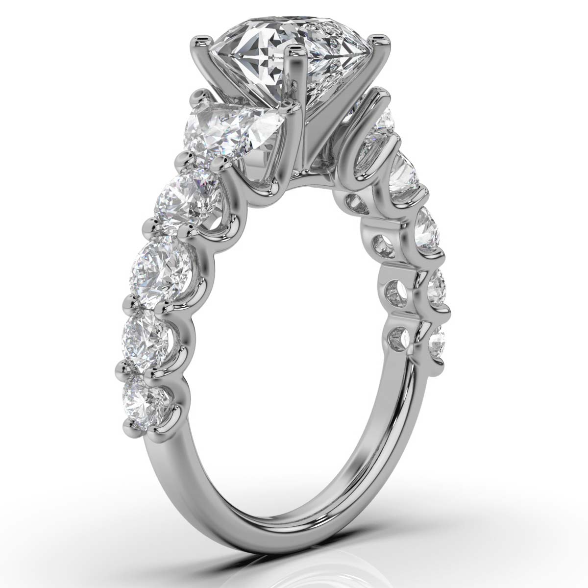 14K White Gold Iliana U Prong Lab Grown Diamond Engagement Ring (2 1/2 ct. tw)