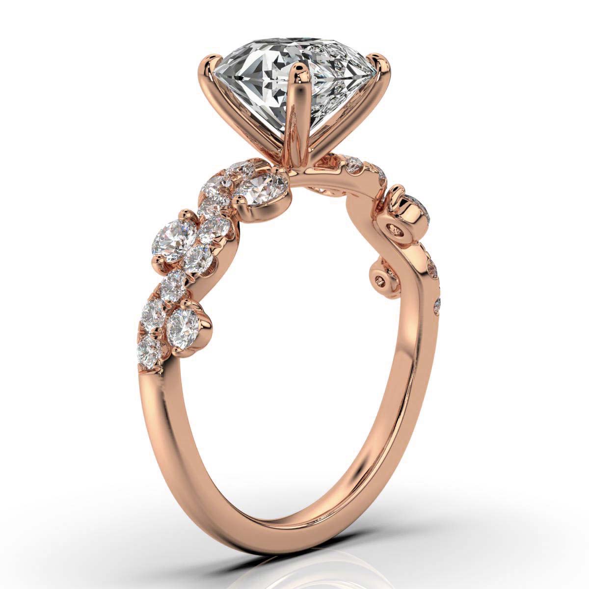 18K Rose Gold Krinzia Scattered Lab Grown Diamond Ring (2/3 ct. tw)