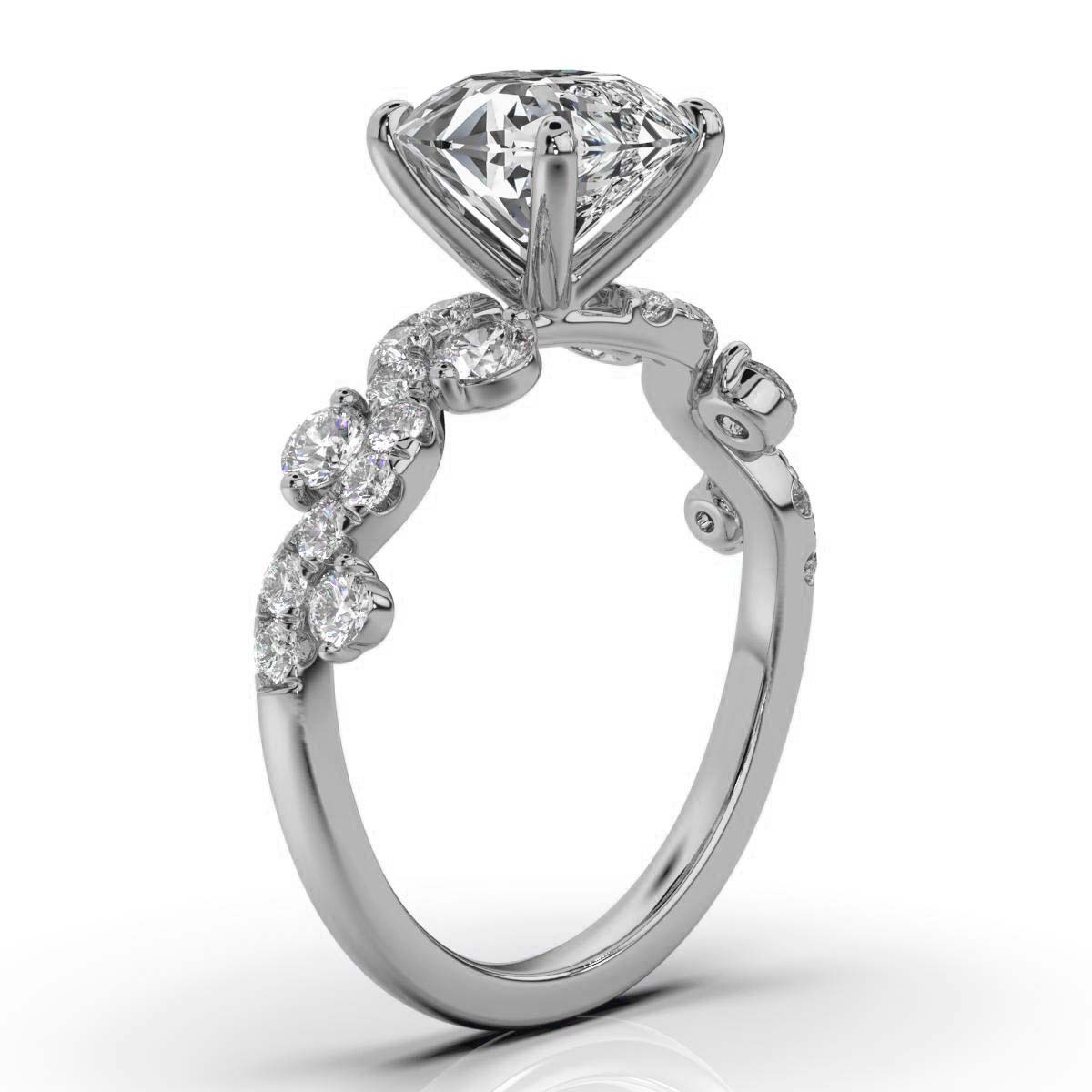 14K White Gold Krinzia Scattered Lab Grown Diamond Ring (2/3 ct. tw)
