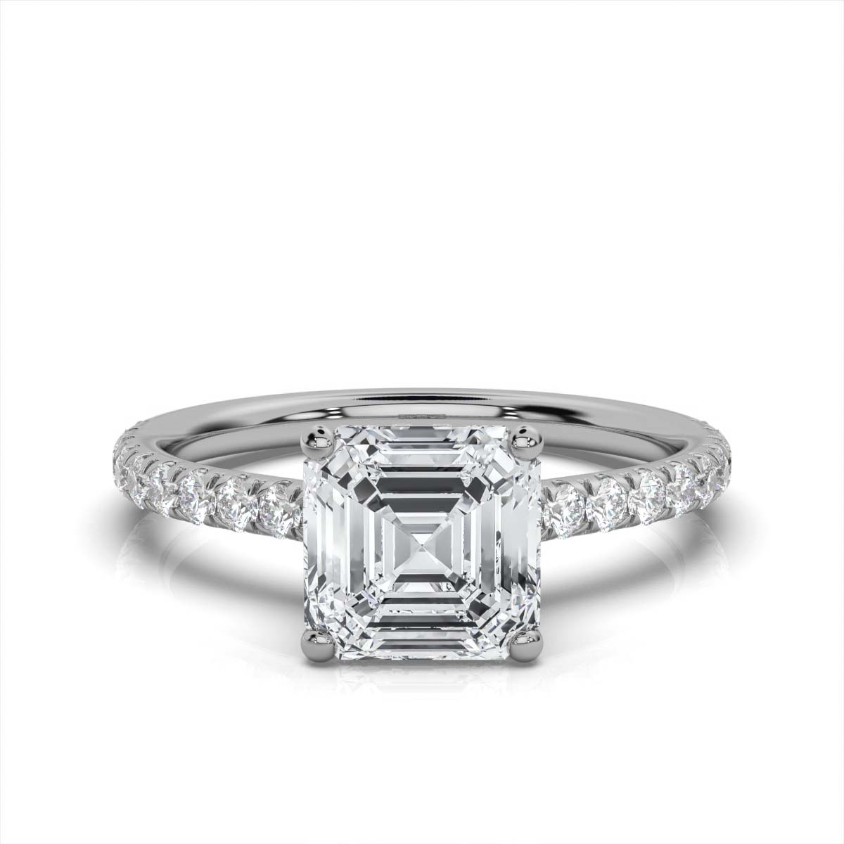 14K White Gold Aurelie Hidden Accents Lab Grown Diamond Ring (2/3 ct. tw)