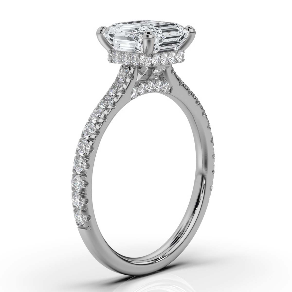 14K White Gold Aurelie Hidden Accents Lab Grown Diamond Ring (2/3 ct. tw)