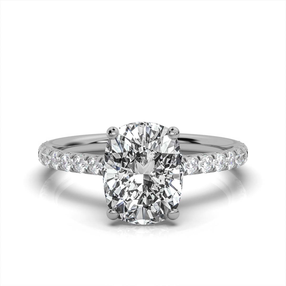 14K White Gold Aurelie Hidden Accents Lab Grown Diamond Ring (2/3 ct. tw)