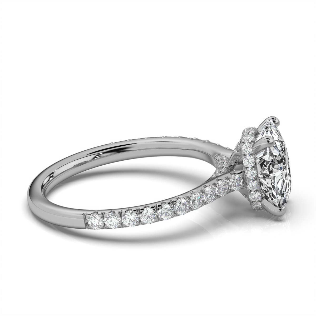 14K White Gold Aurelie Hidden Accents Lab Grown Diamond Ring (2/3 ct. tw)