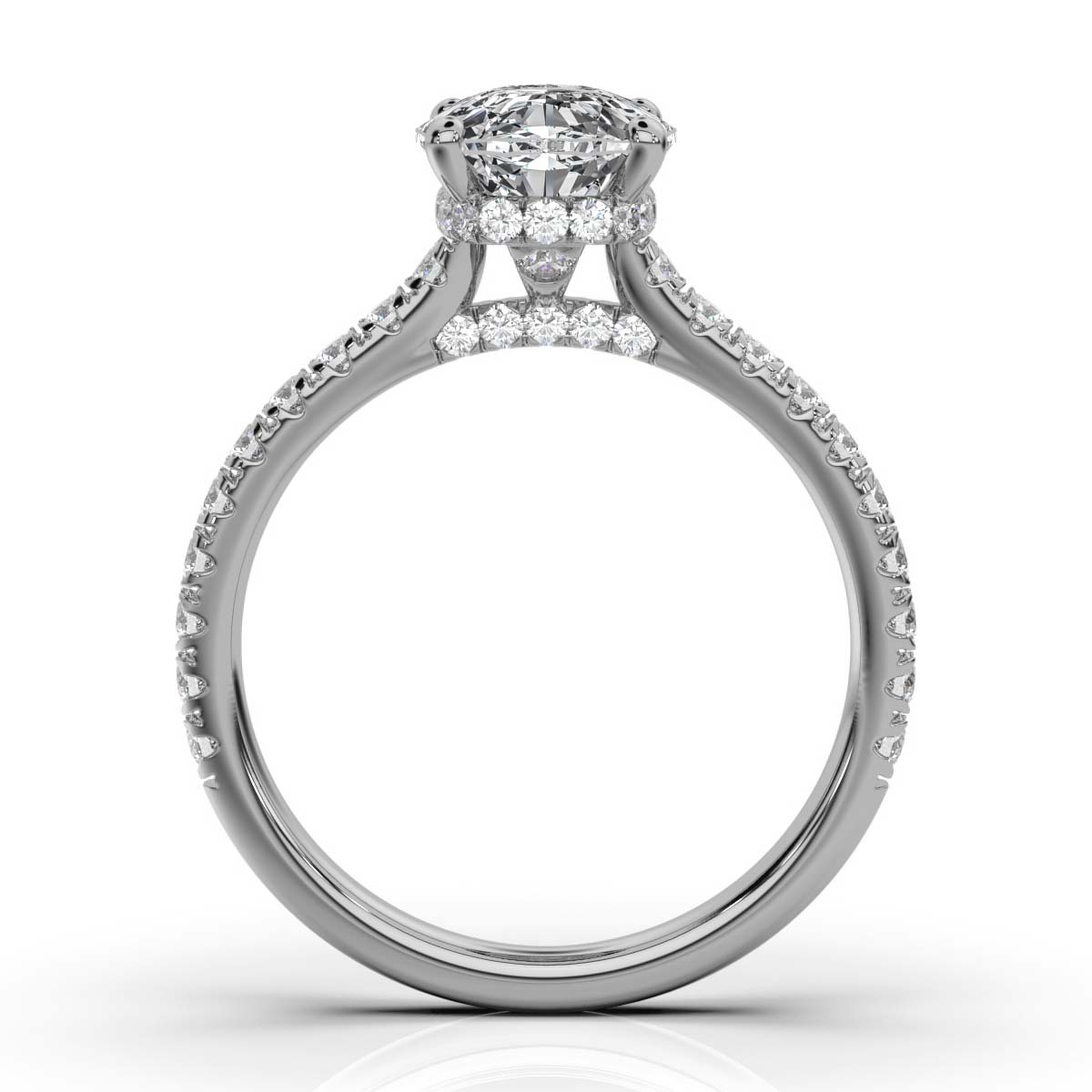 14K White Gold Aurelie Hidden Accents Lab Grown Diamond Ring (2/3 ct. tw)