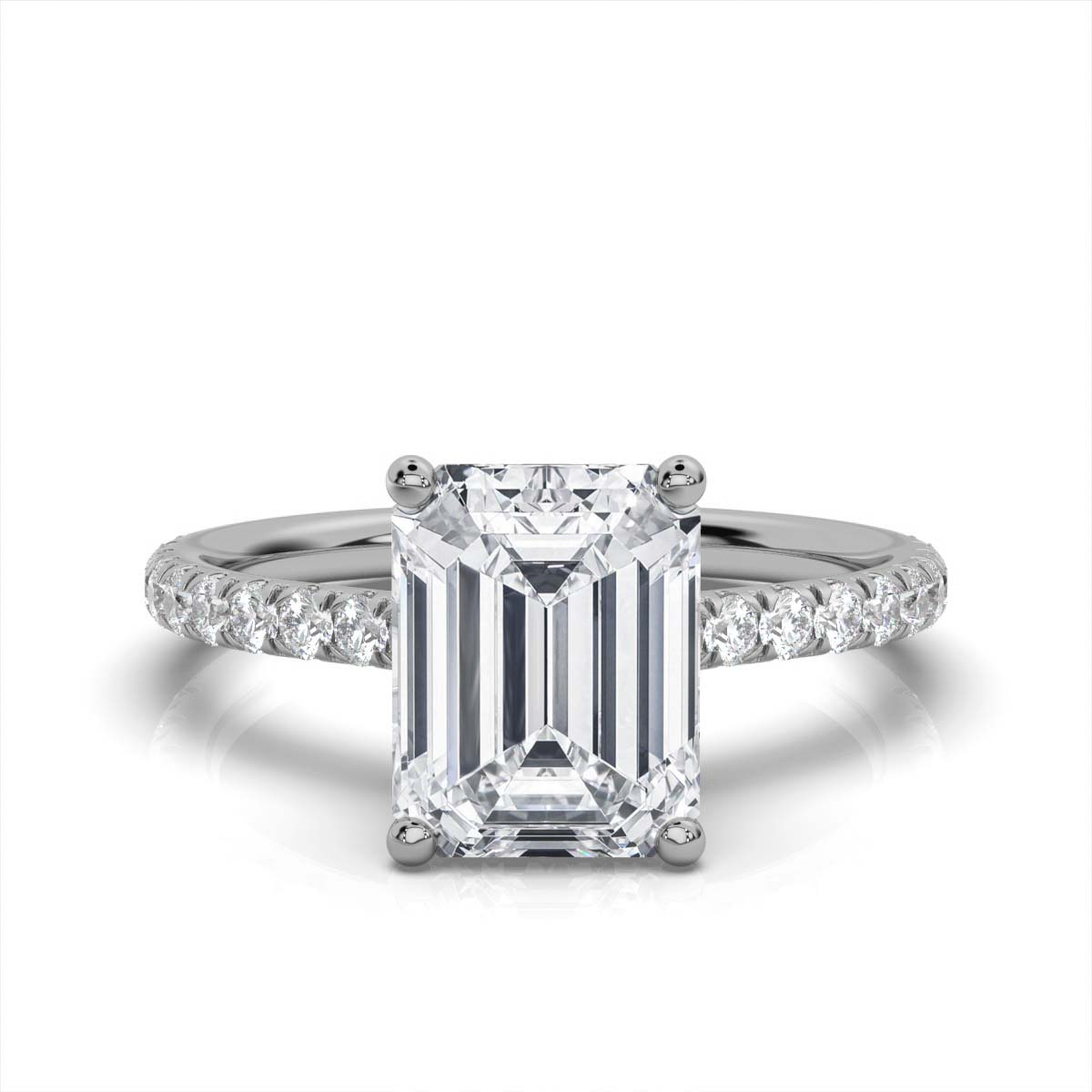 14K White Gold Aurelie Hidden Accents Lab Grown Diamond Ring (2/3 ct. tw)
