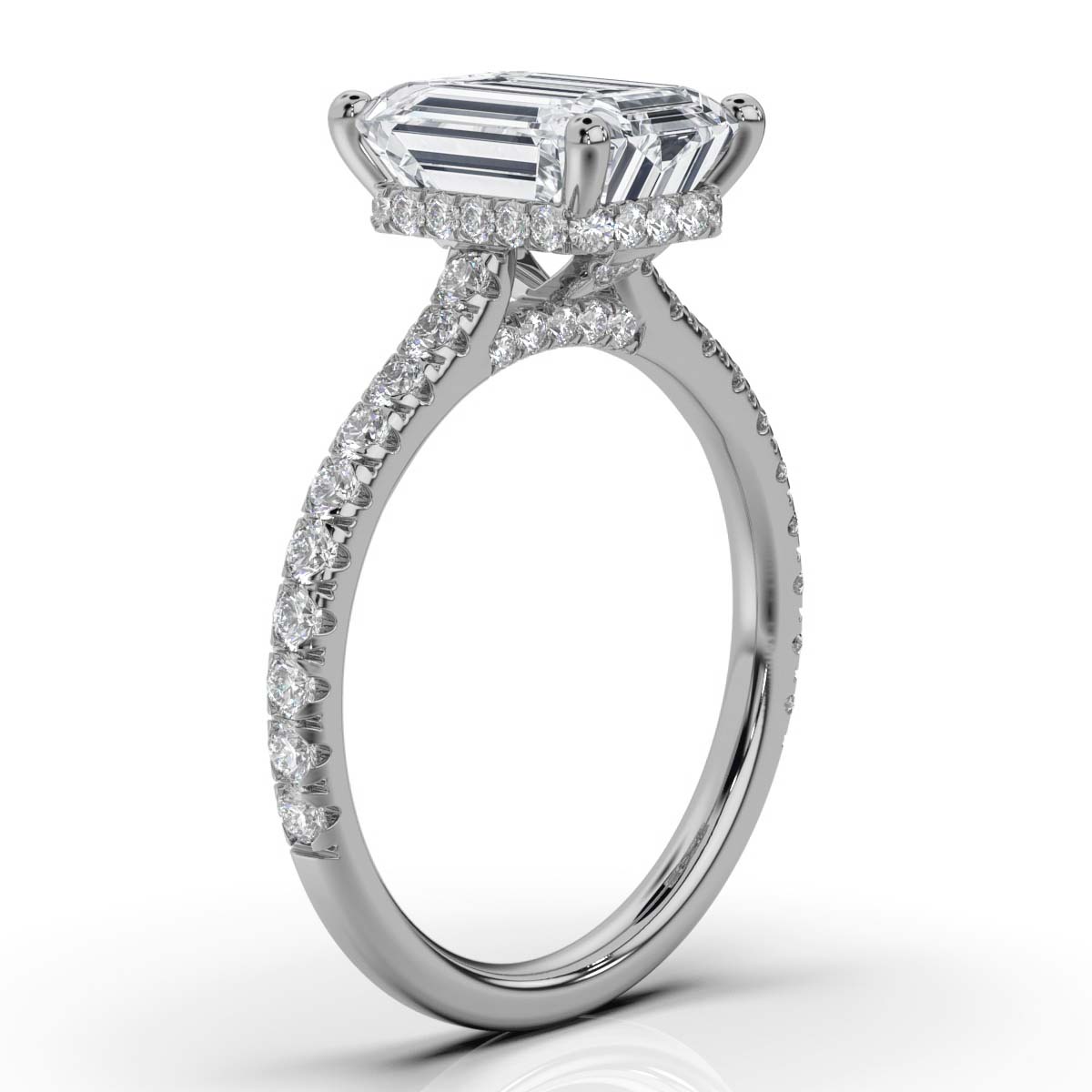 14K White Gold Aurelie Hidden Accents Lab Grown Diamond Ring (2/3 ct. tw)